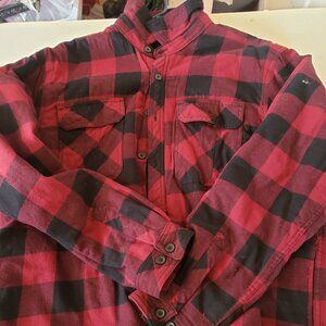 Boston Trader Red Black Plaid Mens Flannel Long Sleeve Shirt XXL